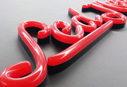 Lichtwerbung im Neonlook